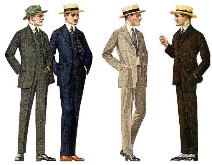 Three different suit styles and cuts